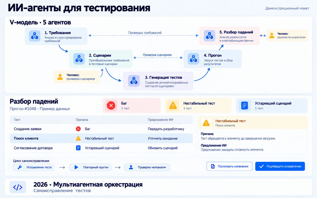 Макет: ИИ‑агенты для тестирования